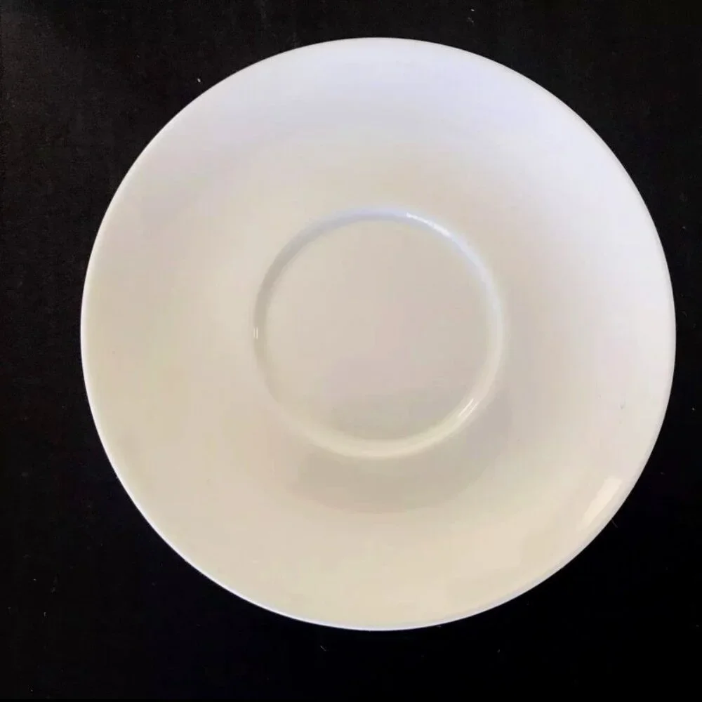 NIB White Fine China Teacup Cup Saucer Set TupperLiving by Tupperware New